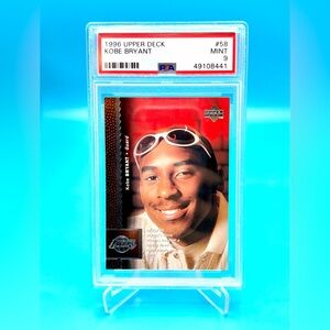 1996 Upper Deck🔥Kobe Bryant🔥ROOKIE! 🤯 PSA MINT 9! LAKERS HOF 🤩 #58